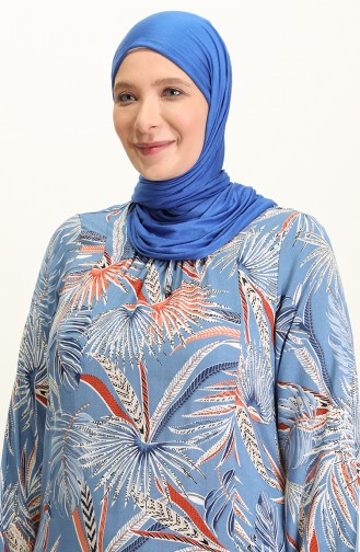 Robe Hijab Bleu 4585D-01