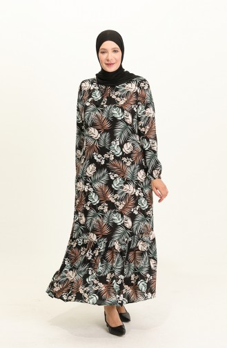 Green Hijab Dress 8321.YEŞİL