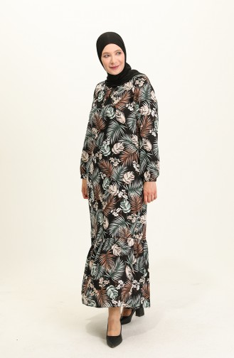 Green Hijab Dress 8321.YEŞİL