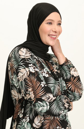 Green Hijab Dress 8321.YEŞİL