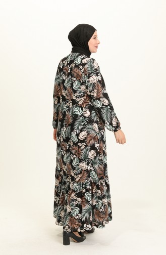 Green Hijab Dress 8321.YEŞİL