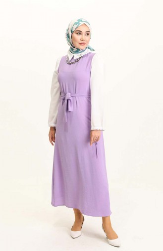 Purple Hijab Dress 0385-06