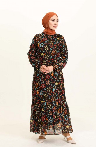 Black Hijab Dress 3636-01