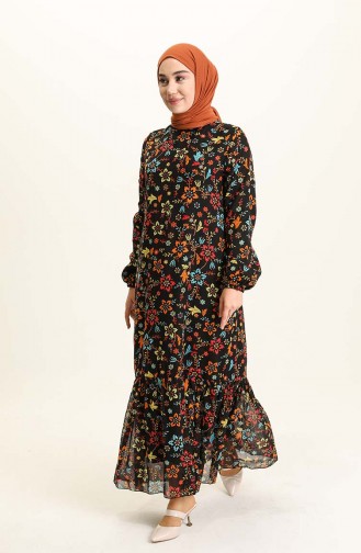 Black Hijab Dress 3636-01