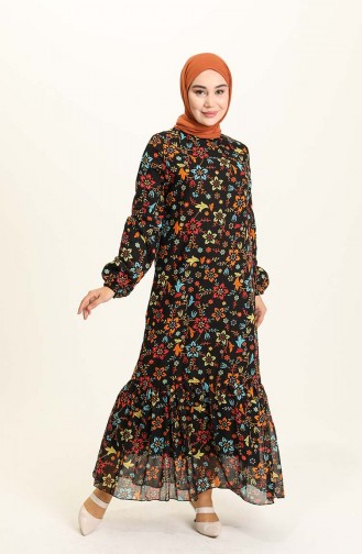 Black Hijab Dress 3636-01