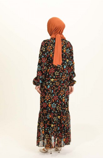 Black Hijab Dress 3636-01