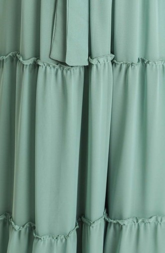 Unreife Mandelgrün Hijab Kleider 5797-01