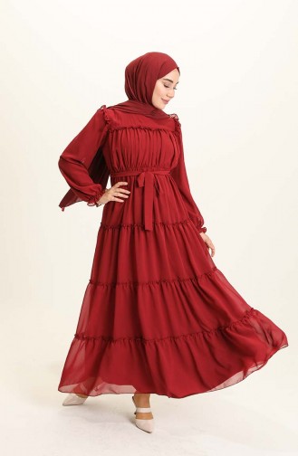 Robe Hijab Bordeaux 5797-04