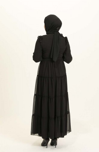 Schwarz Hijab Kleider 5797-08