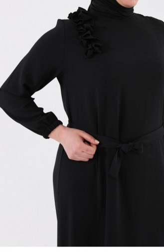 Black İslamitische Jurk 8207.Siyah