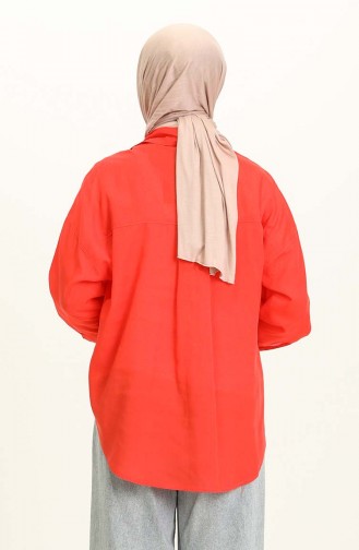 Orange Overhemdblouse 0011-04