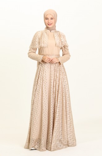 Habillé Hijab Beige 1023-01