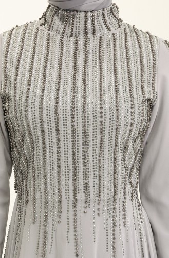 Gray Hijab Evening Dress 2012-05