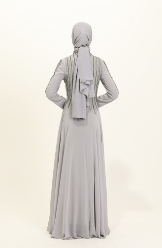 Gray Hijab Evening Dress 2012-05