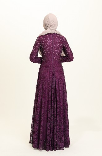 Purple Hijab Evening Dress 2026-02