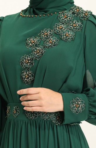 Smaragdgrün Hijab-Abendkleider 2047-01