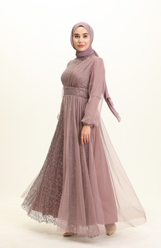 Puder Hijab-Abendkleider 5696-01