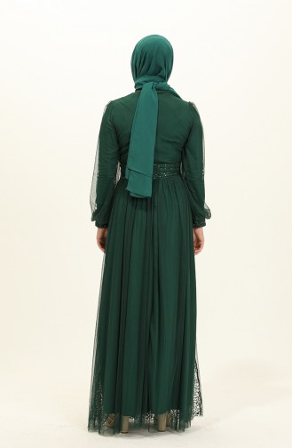 Habillé Hijab Vert emeraude 5696-02