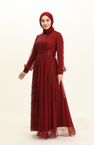 Habillé Hijab Bordeaux 5696-03