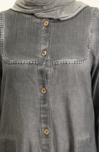 Gray Abaya 8989-01