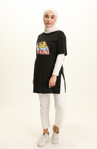 Schwarz T-Shirt 4015-01