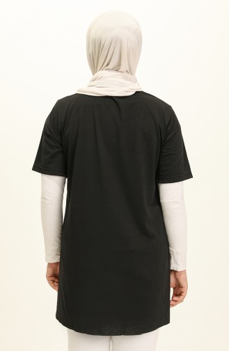 Baskılı Tshirt 40161-01 Siyah