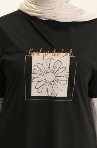 Baskılı Tshirt 4018-01 Siyah
