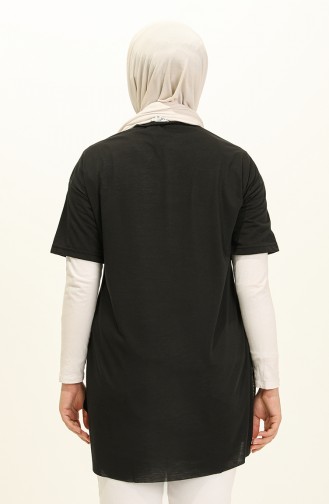 Baskılı Tshirt 4018-01 Siyah
