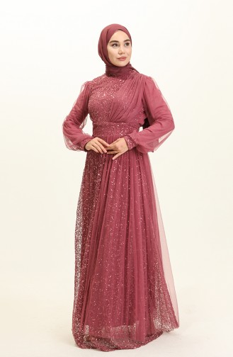 Dusty Rose İslamitische Avondjurk 5696-06