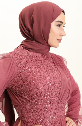 Dusty Rose İslamitische Avondjurk 5696-06