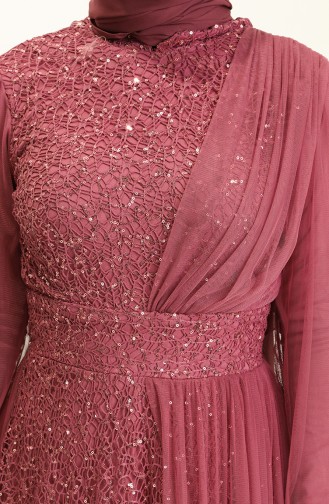 Dusty Rose İslamitische Avondjurk 5696-06