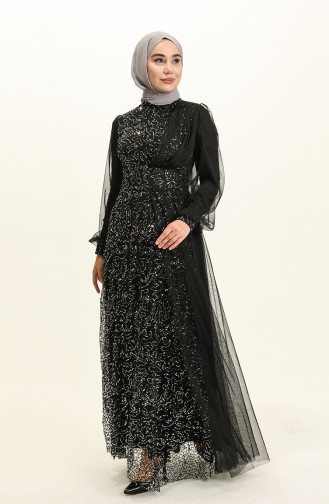 Habillé Hijab Noir 5696-08