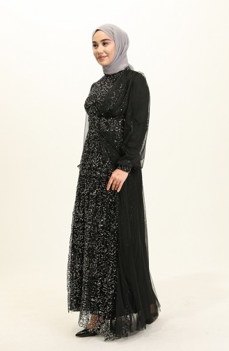 Habillé Hijab Noir 5696-08