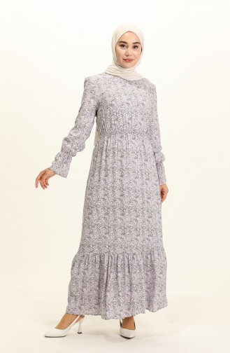 Violet Hijab Dress 60186A-02