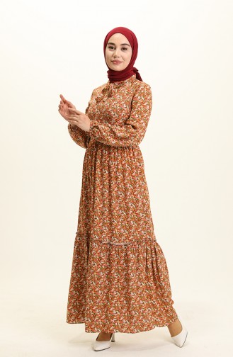 Senf Hijab Kleider 60210-01