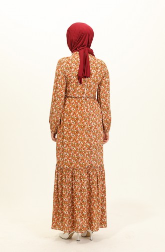 Mustard Hijab Dress 60210-01