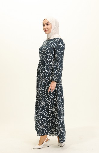 Dunkelblau Hijab Kleider 60281-01