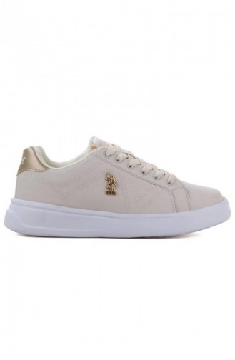 U S Polo Assn Extra Erkek Kız Çocuk Sneaker Spor Ayakkabı Bej
