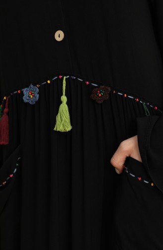 Schwarz Hijab Kleider 0002-01