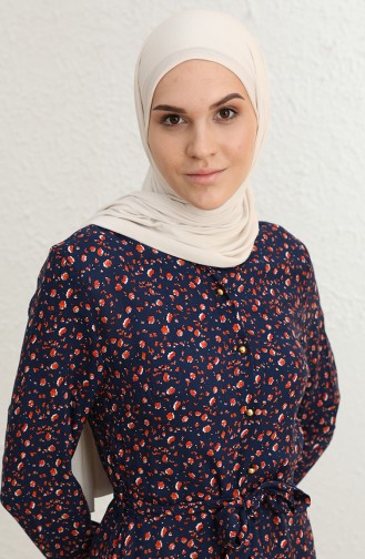 Robe Hijab Bleu Marine 60272-01