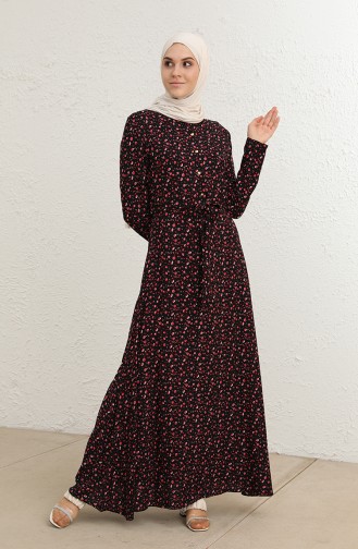 Schwarz Hijab Kleider 60272-02
