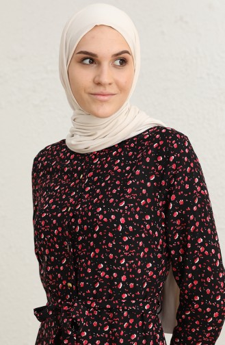 Schwarz Hijab Kleider 60272-02