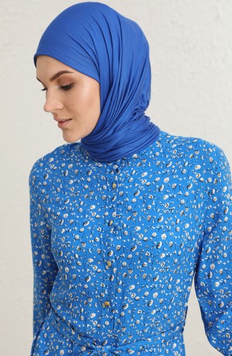 Saks-Blau Hijab Kleider 60272-04