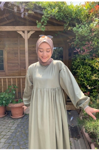 Robe Hijab Vert noisette 0009-01