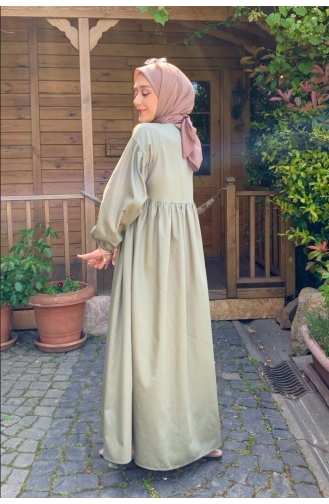 Robe Hijab Vert noisette 0009-01