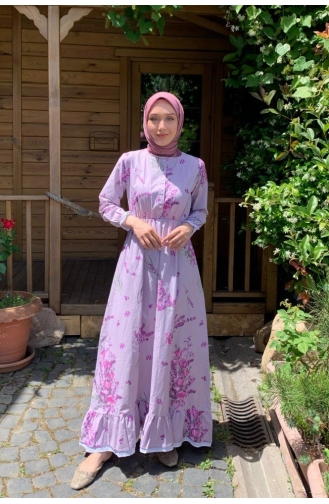 Purple Hijab Dress 00010-01