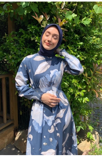 Robe Hijab Indigo 0017-01
