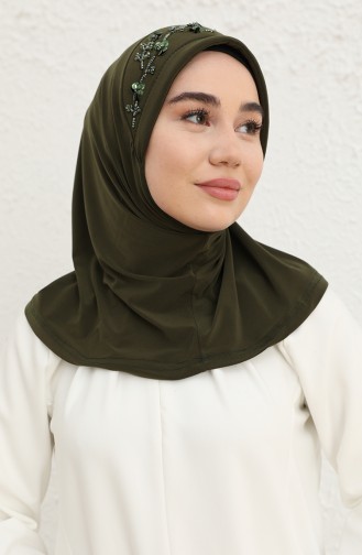 Pratik Pullu Eşarp 0048-17 Haki