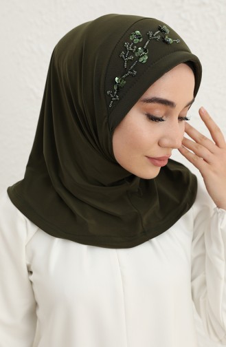 Pratik Pullu Eşarp 0048-17 Haki