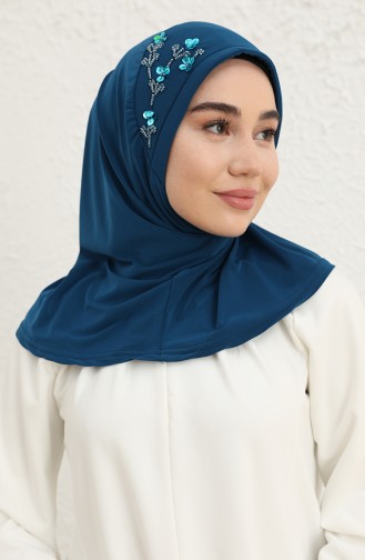 وشاح أزرق زيتي 0048-27